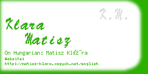 klara matisz business card